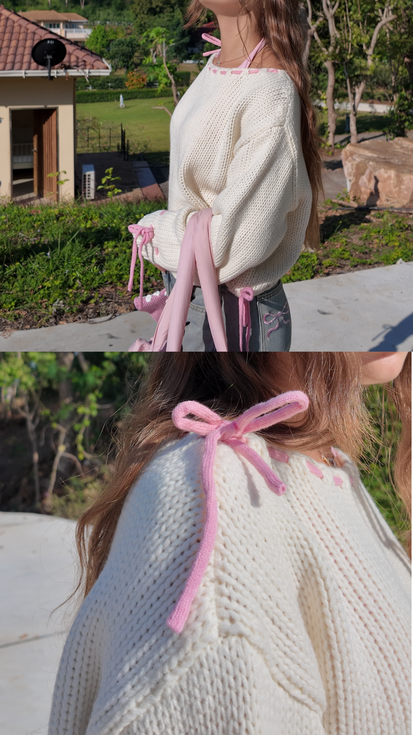 Daisy Charm Chunky Knit Sweater