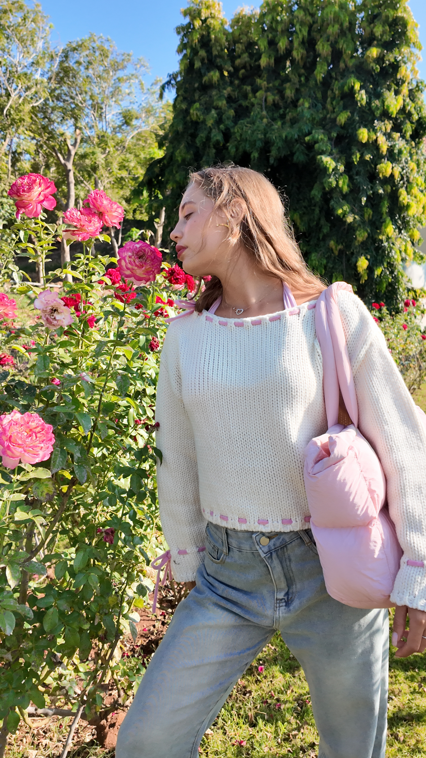 Daisy Charm Chunky Knit Sweater
