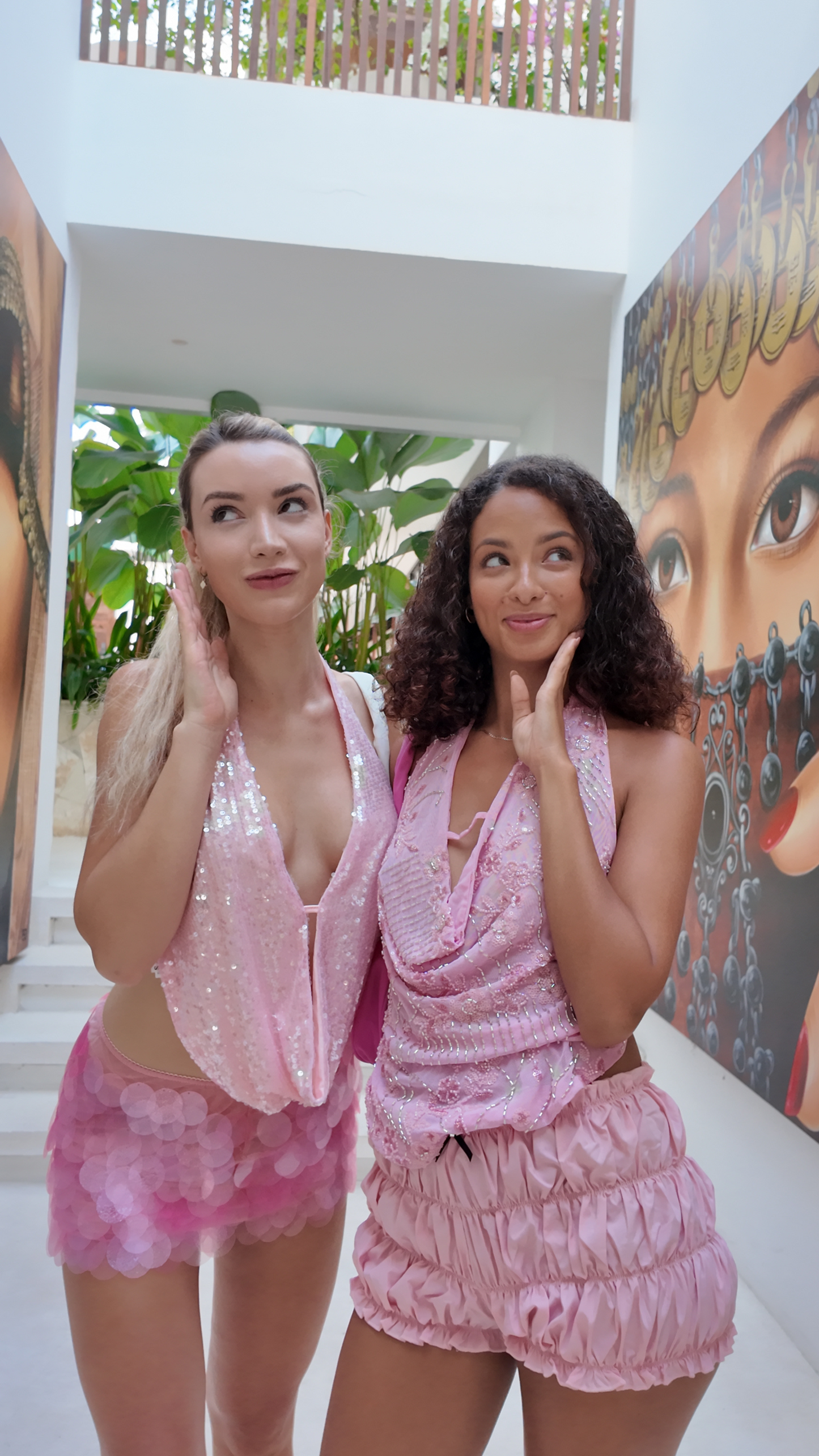 Frilly Fantasy Halter Shorts Set