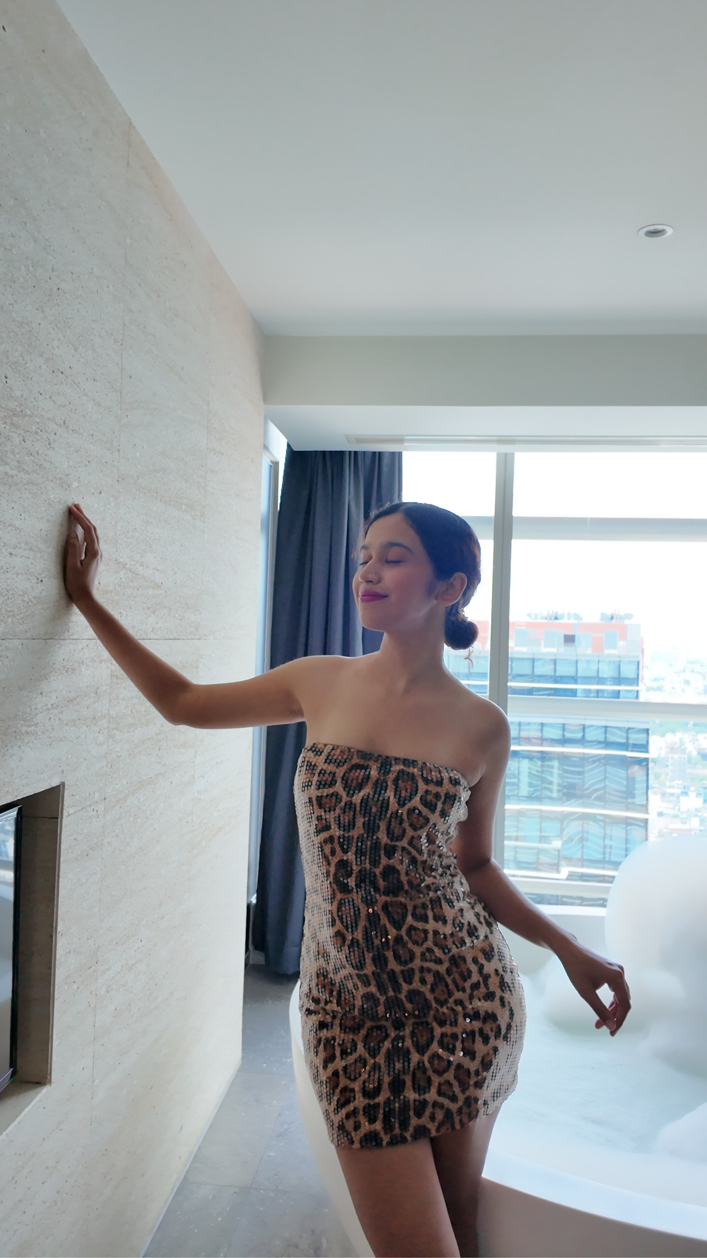 Feline Fantasy Strapless Mini Dress