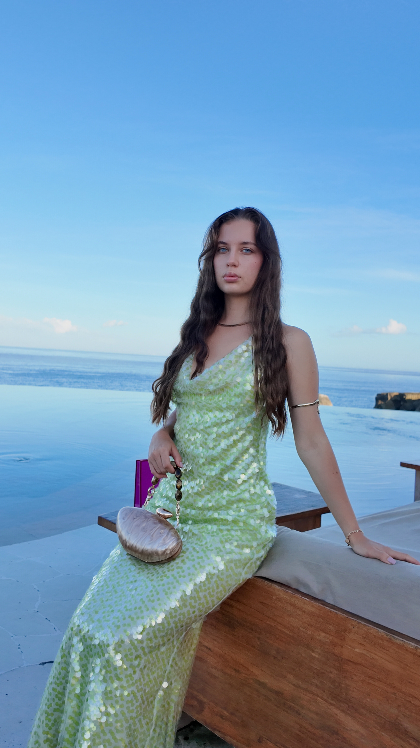 Emerald Glow Maxi Dress