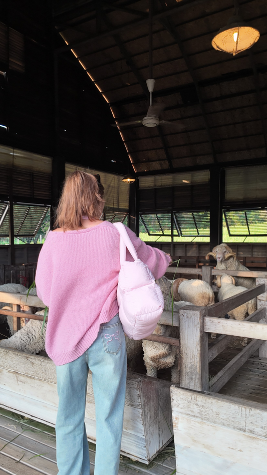 Peachy Bow Back Wide-Leg Jeans